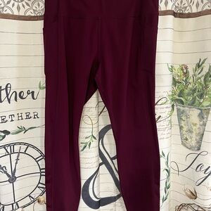 Avia Women's Deep Burgundy Leggings